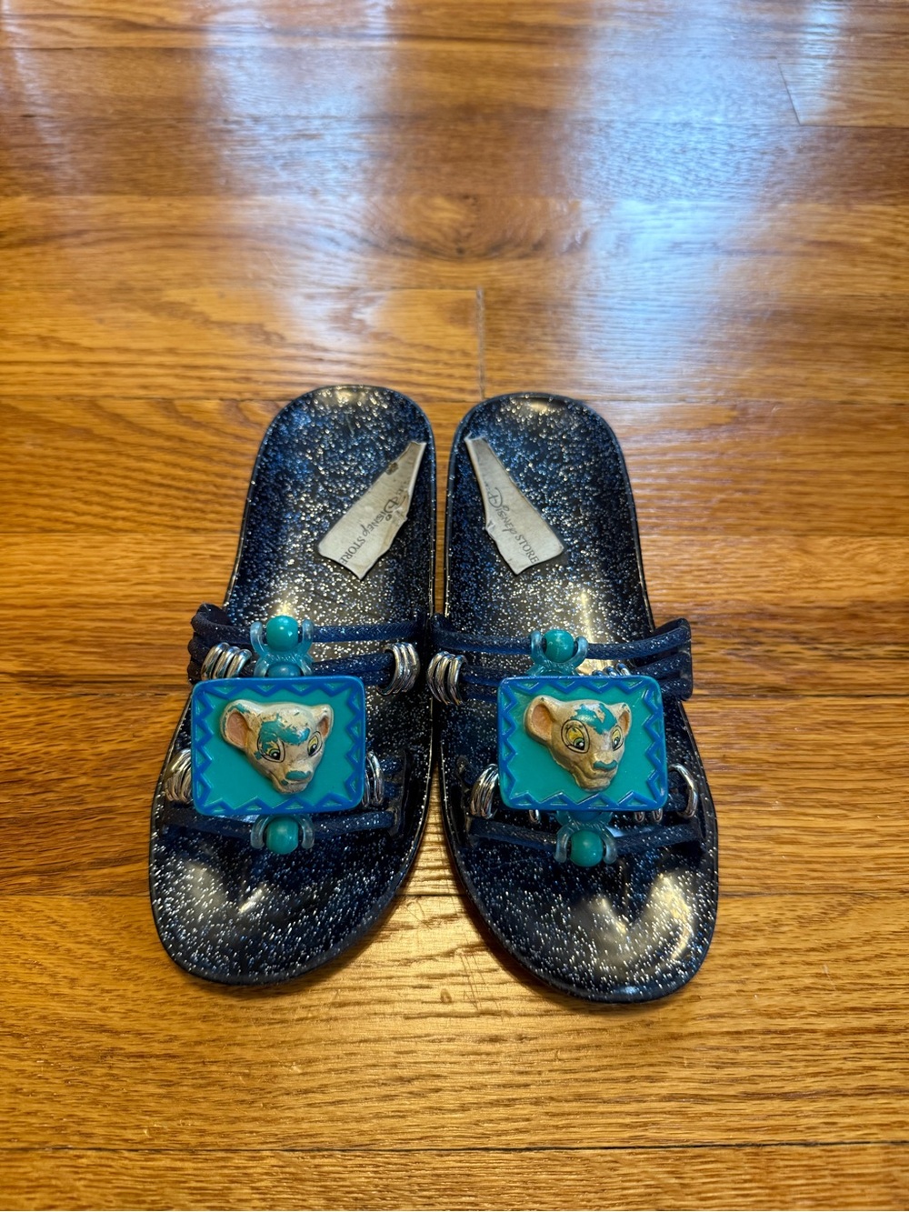 Vintage 90s Lion King Disney Store Jelly Shoes, Slides Sandals Kids Youth 7